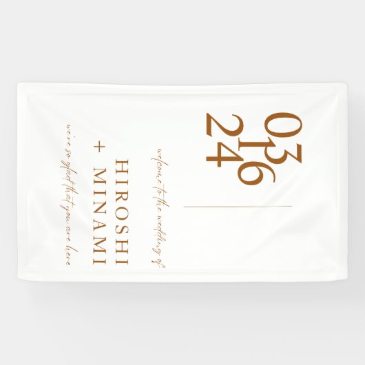 Minimalistische Hochzeit in Weiß Banner (Horizontal)