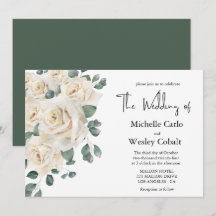 Minimalistische Hochzeit in Weiß und Grün der Rose