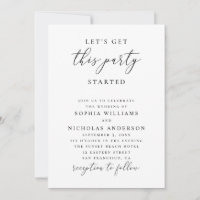 Minimalistische Hochzeit | Lass uns diese Party st