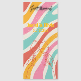 Minimalistische Hochzeit Magnetkarte