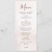 Minimalistische Hochzeit Menükarte (Vorderseite)