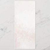 Minimalistische Hochzeit Menükarte (Rückseite)