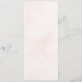 Minimalistische Hochzeit Menükarte (Rückseite)