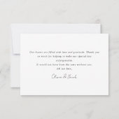 Minimalistische Hochzeit mit 3 Fotos Dankeskarte (Rückseite)