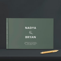 Minimalistische Hochzeit mit dunkelgrünem Chic