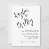 Minimalistische Hochzeit mit Eltern Einladung (Vorderseite)