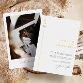 Minimalistische Hochzeit mit Goldfolie Folieneinladung