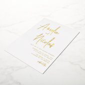 Minimalistische Hochzeit mit handgeschriebenem Skr Folieneinladung (Gedreht)