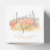 Minimalistische Hochzeit mit hübscher Wasserfarbe Geschenkschachtel (Oben)