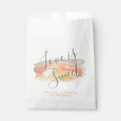 Minimalistische Hochzeit mit hübscher Wasserfarbe Geschenktütchen (Vorderseite)