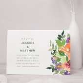 Minimalistische Hochzeit mit Lila Blüte Einladung