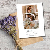 Minimalistische Hochzeit mit mehreren Fotos Postkarte