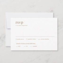 Minimalistische Hochzeit mit modernen Kupferkessel RSVP Karte