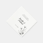 Minimalistische Hochzeit mit moderner Kalligrafie Serviette (Ecke)