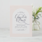 Minimalistische Hochzeit mit moderner Typografie Einladung (Stehend Vorderseite)