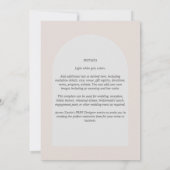 Minimalistische Hochzeit mit moderner Typografie Einladung (Rückseite)