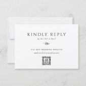 Minimalistische Hochzeit mit Olivenbäumen RSVP Karte (Vorderseite)