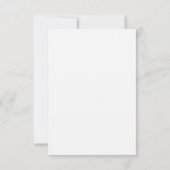 Minimalistische Hochzeit mit weißem schwarzem Leaf RSVP Karte (Rückseite)