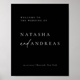 Minimalistische Hochzeit mit zeitgenössischem Chic Poster