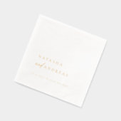 Minimalistische Hochzeit mit zeitgenössischem Chic Servietten Mit Folie (Links)