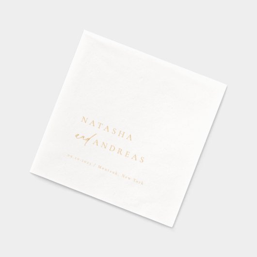 Minimalistische Hochzeit mit zeitgenössischem Chic Servietten Mit Folie (Links)
