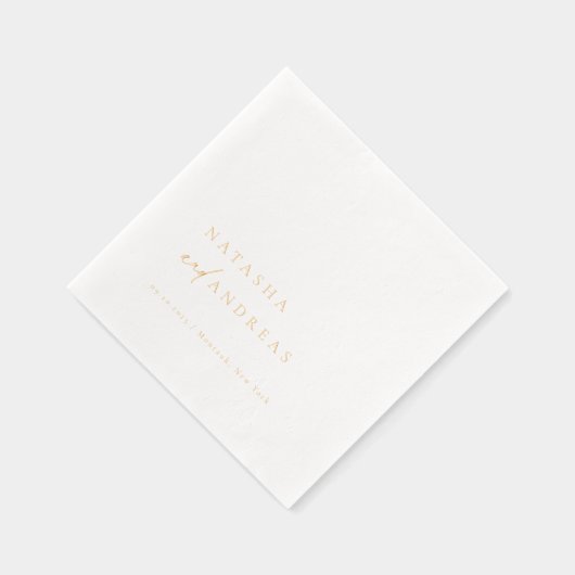 Minimalistische Hochzeit mit zeitgenössischem Chic Servietten Mit Folie (Rechts)