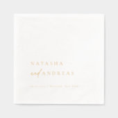 Minimalistische Hochzeit mit zeitgenössischem Chic Servietten Mit Folie (Vorderseite)