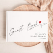Minimalistische Hochzeit moderner Schriften Gästebuch