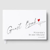 Minimalistische Hochzeit moderner Schriften Gästebuch (Vorderseite)