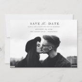 Minimalistische Hochzeit moderner Typografie-Fotos Save The Date (Vorderseite)
