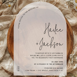 Minimalistische Hochzeit Modernes, einfaches Luxus Acryleinladungen