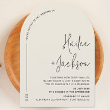 Minimalistische Hochzeit Modernes, schlichtes Desi