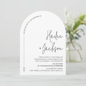 Minimalistische Hochzeit Modernes, stilvolles, ein Einladung (Stehend Vorderseite)