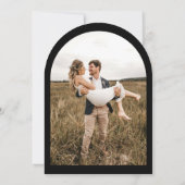 Minimalistische Hochzeit Modernes, stilvolles, ein Einladung (Rückseite)