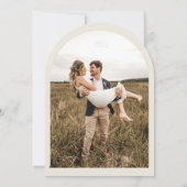 Minimalistische Hochzeit Modernes, stilvolles, ein Einladung (Rückseite)