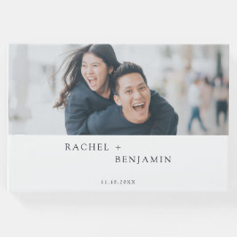 Minimalistische Hochzeit nach Maß Foto Einfach mod Gästebuch