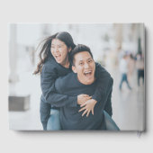 Minimalistische Hochzeit nach Maß Foto Einfach mod Gästebuch (Rückseite)