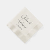 Minimalistische Hochzeit Napkin Serviette (Ecke)