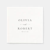 Minimalistische Hochzeit Napkins Serviette (Vorderseite)