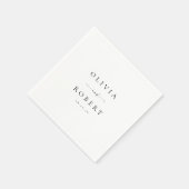 Minimalistische Hochzeit Napkins Serviette (Ecke)