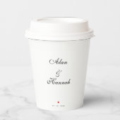 Minimalistische Hochzeit oder Jahrestag Pappbecher (Vorderseite)