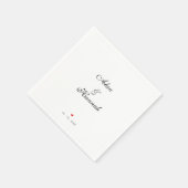 Minimalistische Hochzeit oder Jahrestag Serviette (Ecke)