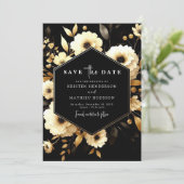 Minimalistische Hochzeit ohne Foto Save The Date (Stehend Vorderseite)