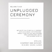 Minimalistische Hochzeit ohne Steckverbindung Poster (Vorne)