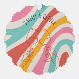 Minimalistische Hochzeit Ornament Karte