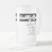 Minimalistische Hochzeit Personalisierte Mattierte Mattglas Bierglas (VorderseiteRechts)
