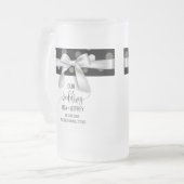 Minimalistische Hochzeit Personalisierte Mattierte Mattglas Bierglas (Vorderseite Links)