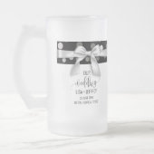 Minimalistische Hochzeit Personalisierte Mattierte Mattglas Bierglas (Links)