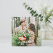 Minimalistische Hochzeit Personalisiertes einfache Dankeskarte (Stehend Vorderseite)