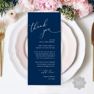 Minimalistische Hochzeit Platzsetting Danksagungsk Programm
